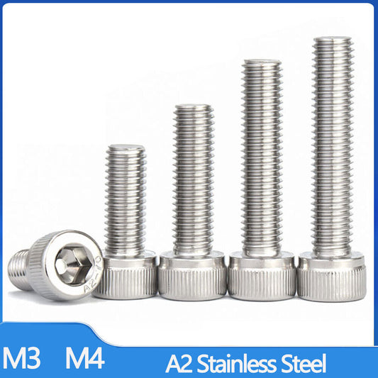 M3 M4 Allen Cap Screws Bolts A2 Stainless Steel Socket Screw Hex Head DIN 912