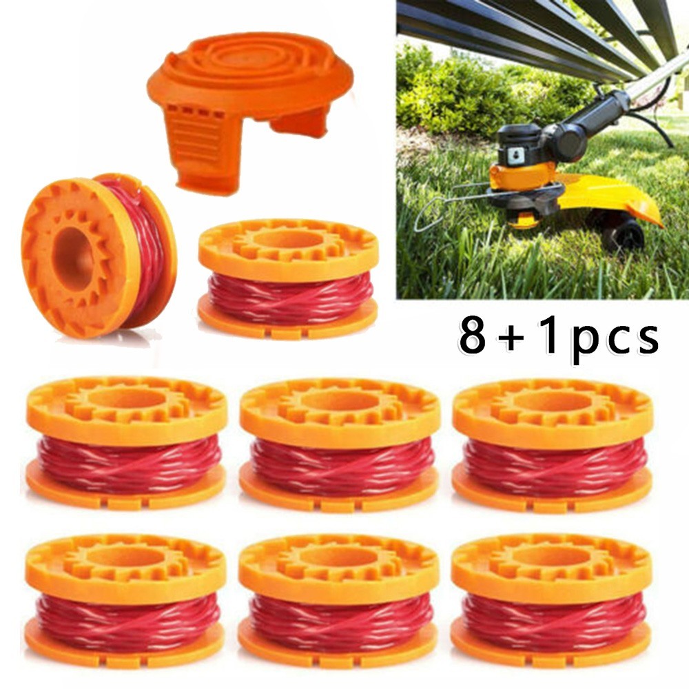 ya 17 8+1PCS Trimmer Spool Line For WG154 WG163 WG180 WG175 WG155 WG151 WG160 New