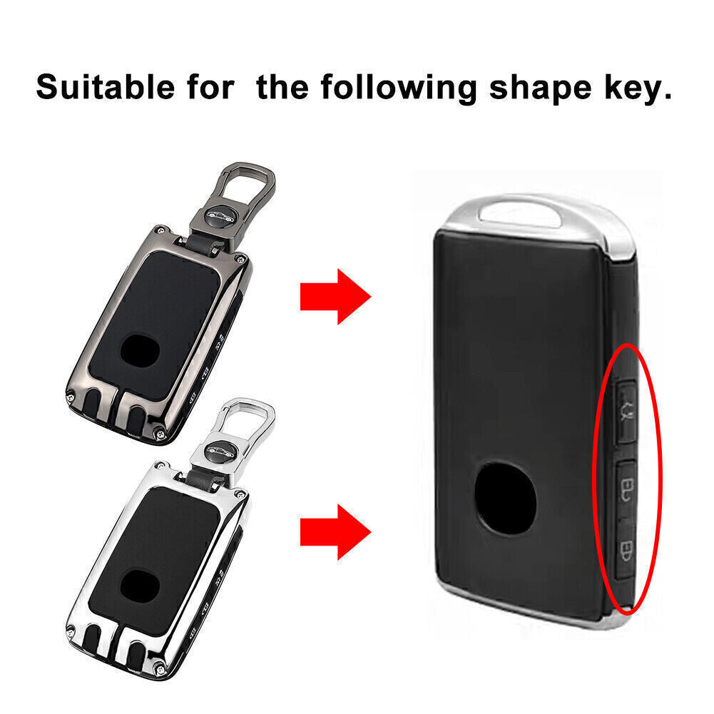 ya 5 8.7 Alloy Full Sealed Key Fob Case Cover Shell Holder for Mazda 3 CX-5 CX-30 Gray