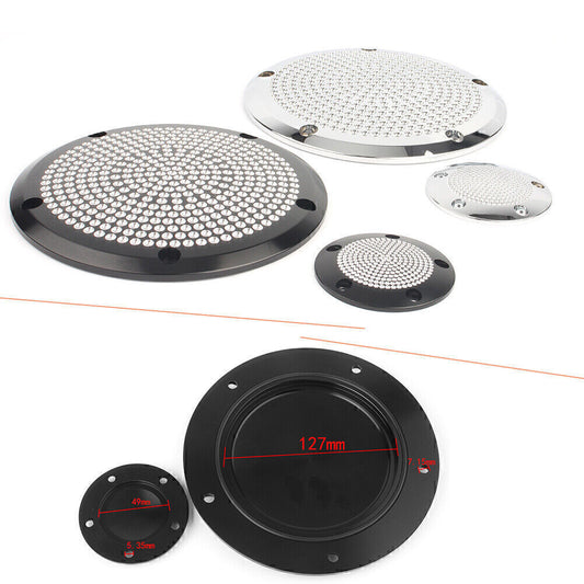 ya 1 7.4 CNC Aluminum 5 Hole Clutch Cover & Timing Covers Fit for Harley Twin Cam Silver