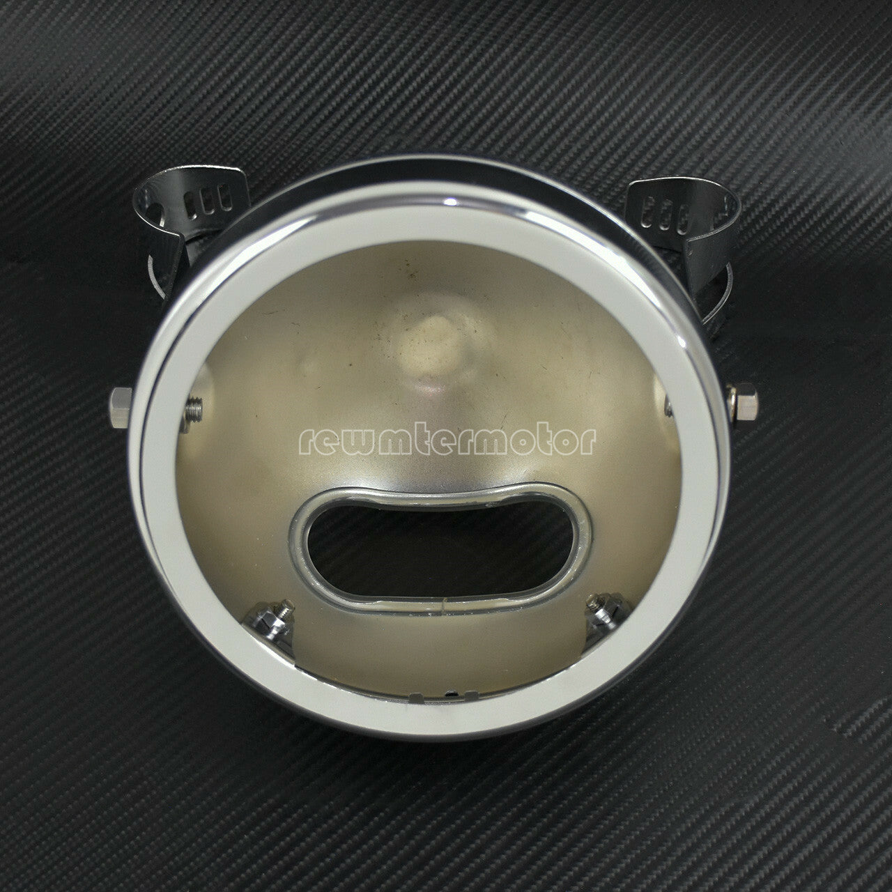 ya 4 6.22 5.75 Chrome Headlight Lamp Shell Bucket Housing Mount Bracket Fit for Harley