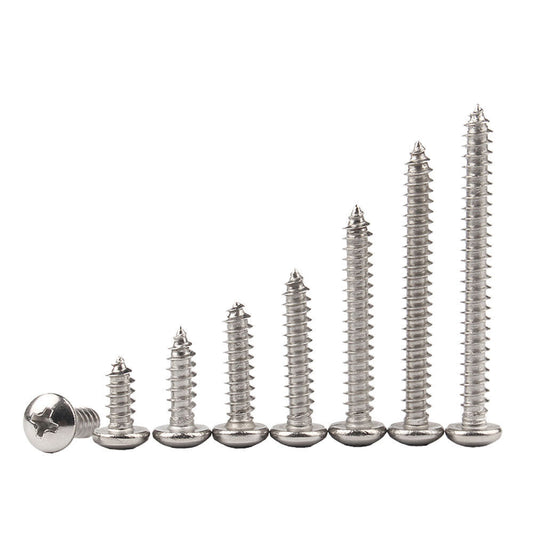 Phillips Pan Self-Tapping Screws - Stainless Steel (M3.5, M4, M4.2, M5, M6, M8)