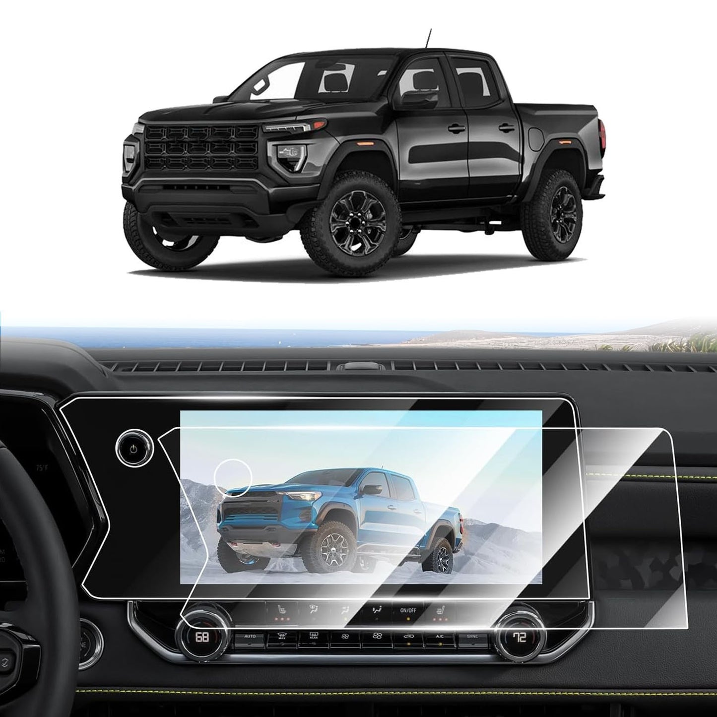 ya 1 7.4 For 2023-2025 for GMC for Canyon 11.3inches Car Touch Screen Protector Tempered Glass