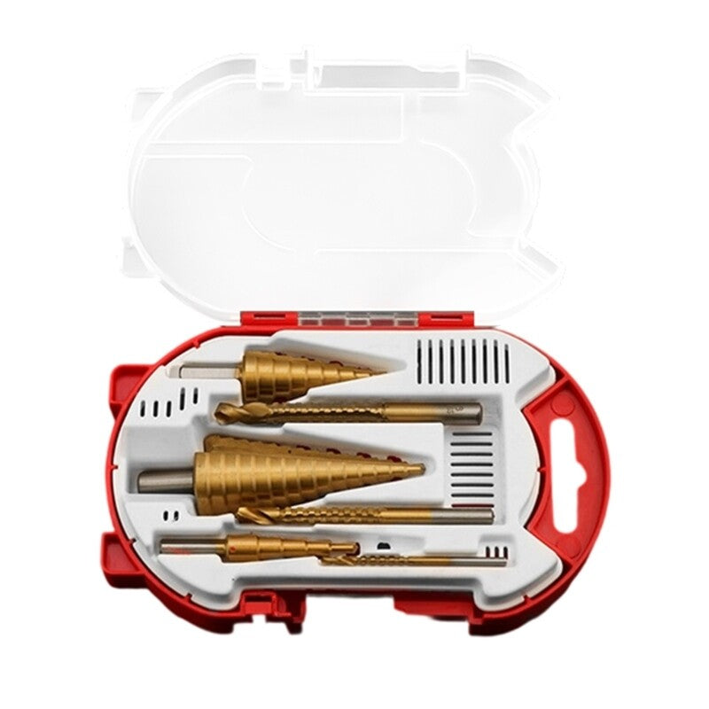 ya 25 6 Piece Professio l Step Drill Set High Speed Steel For Metal Woodworking