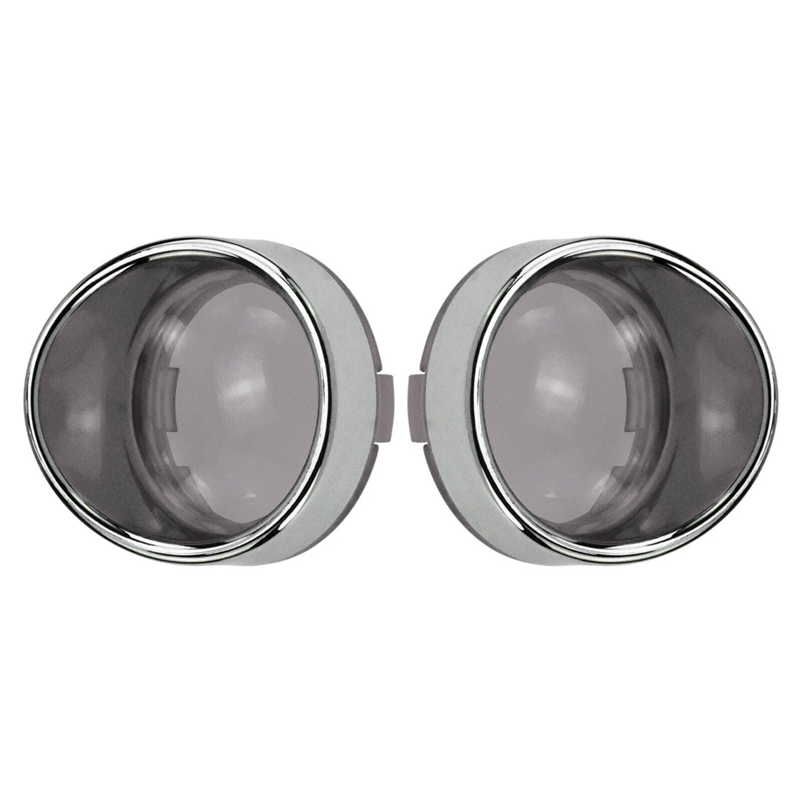 ya 5 8.7 2-piece smoked turn signal lens chrome decorative ring f for Ram e sun visor suitable for Harley Sportster
