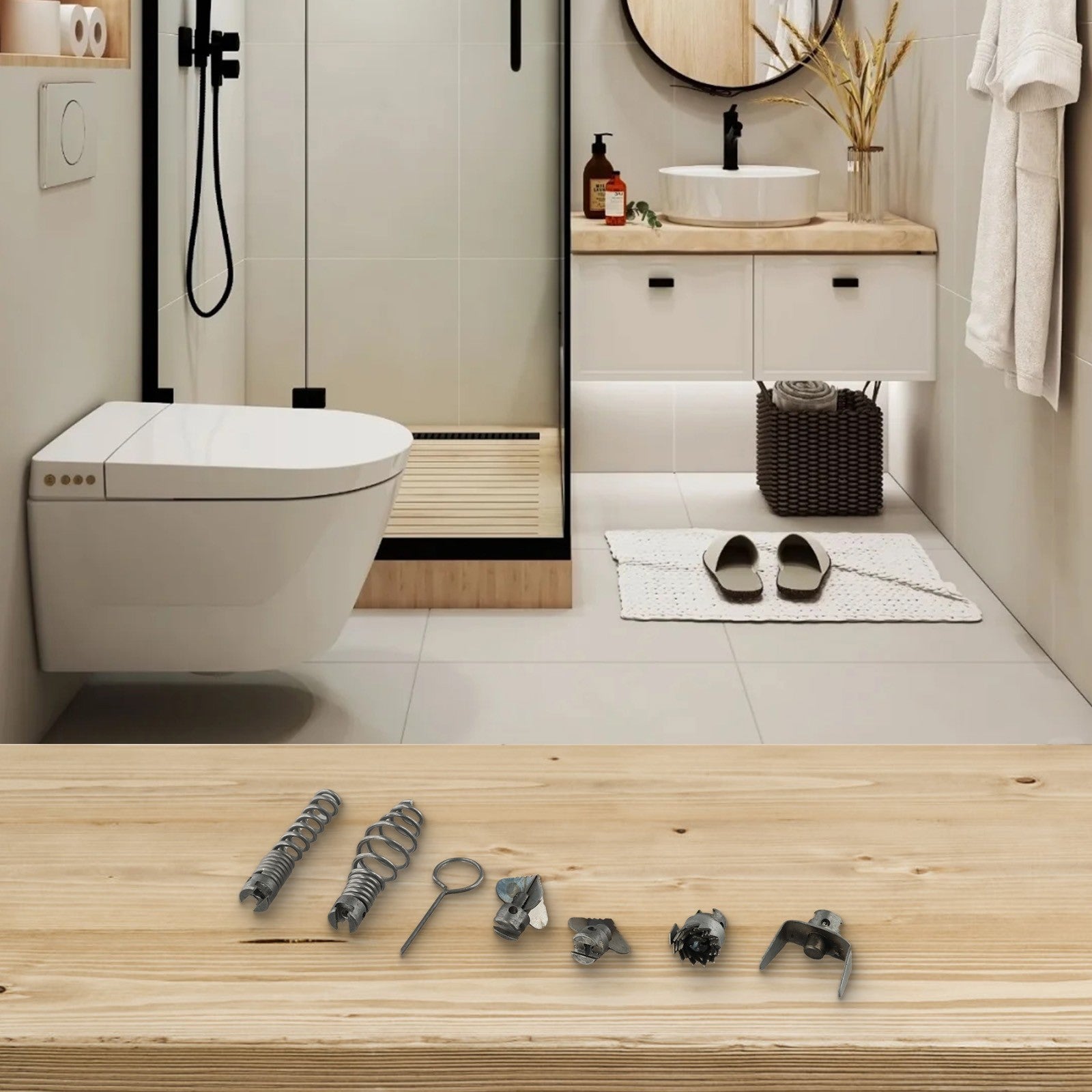 ya 26 7PCS Sewer Cleaning Cutter Head Set for Powerful Drain Mainte nce Solutions