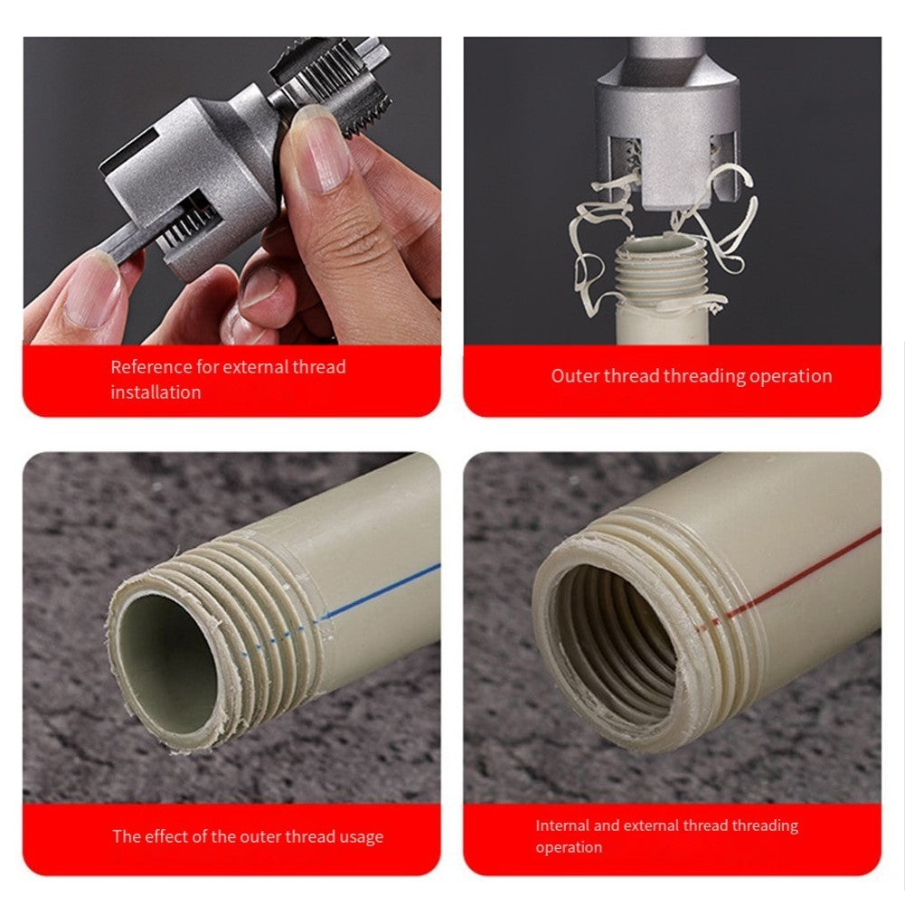 ya 14 PVC Pipe Threader Integrated Inter l and Exter l Pipe Threading Tool RepairKit