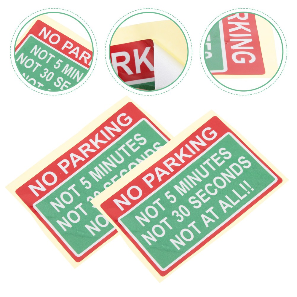 ya 5 8.7 2 Pcs Safety Warning Products Automotive Stickers No Parking Signboard Decals