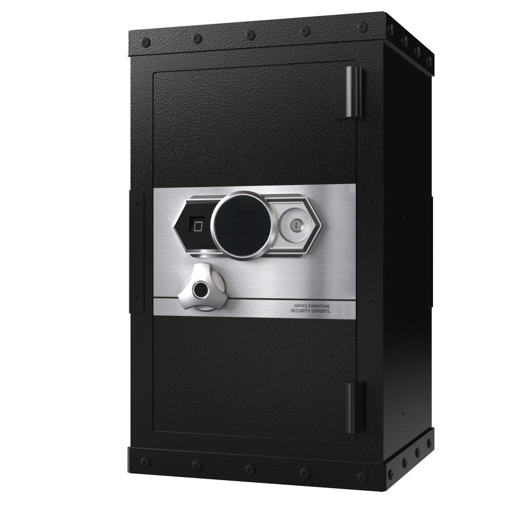 ya 28 Black Three-Lock Large Steel Digital Safe Box for Home & Office