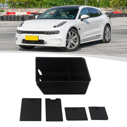 ya 5 8.7 Car Armrest Storage Box Center Tray Tidying Accessiories Black for ZEEKR 001