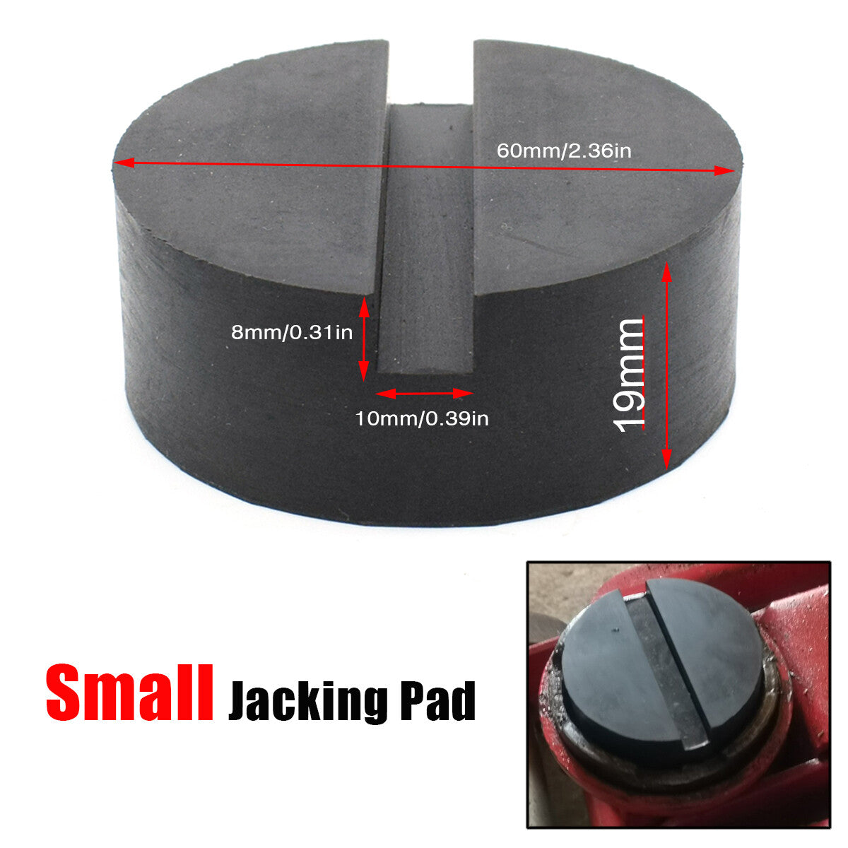 ya 1 6.30 Trolley Jack Saddle Pad Small Jack Pad Jacking Adapter Pad Slot 10 mm Rubber Car