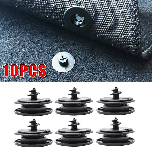 ya 7 6.10.3 10 Sets Universal Black Car Floor Mat-Clips Carpet Retainer Fixing-Holders Grips