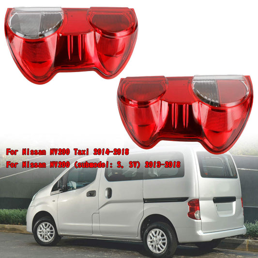 ya 1 8.5.2 Left+Right Tail Light Rear Lamp Clear Red Lens For NV200 2013-18
