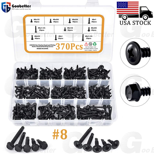 #8 Self Drilling TEK Screws Stainless Steel Hex Washer/Modified Truss Head Screw