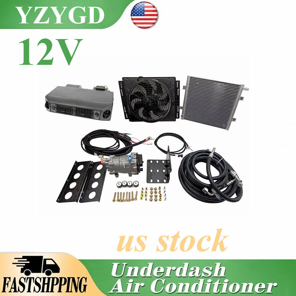 ya 1 7.7 12V Cool&Heat Electric Universal Underdash Air Conditioner DC Auto Car A/C Kit