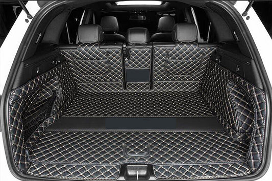ya 7 6.10.3 Leather Boot Cargo Liner Tray Rear Trunk Floor Mat for Mercedes-benz GLE 2020-23