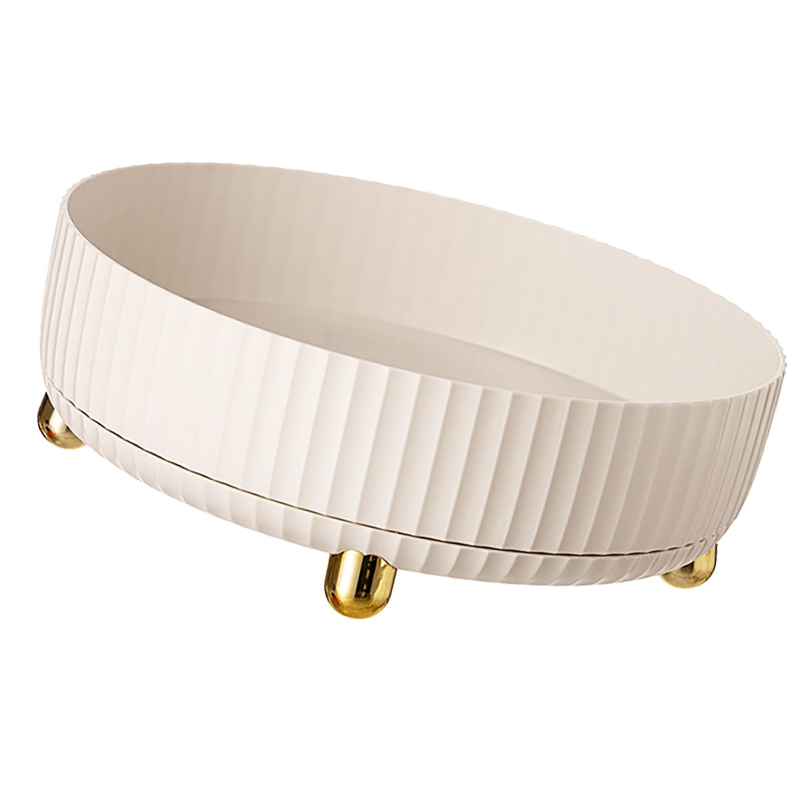 ya 25 White Rotating Spice Rack Round Versatile Sturdy Turntable Storage Contain