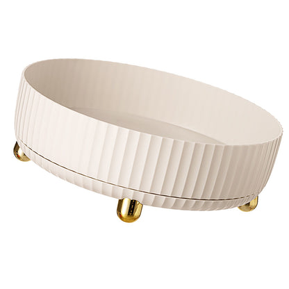 ya 25 White Rotating Spice Rack Round Versatile Sturdy Turntable Storage Contain