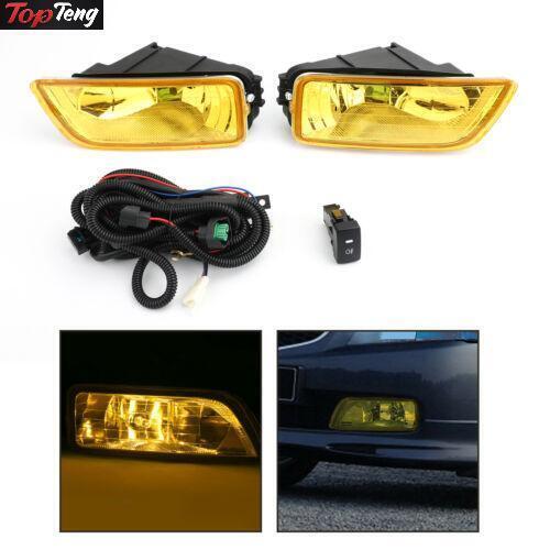 ya 1 8.5.1 Yellow Lens Fog Lights + Switch Fit For 2003-2007 for Honda Accord 04-08 for Acura TL