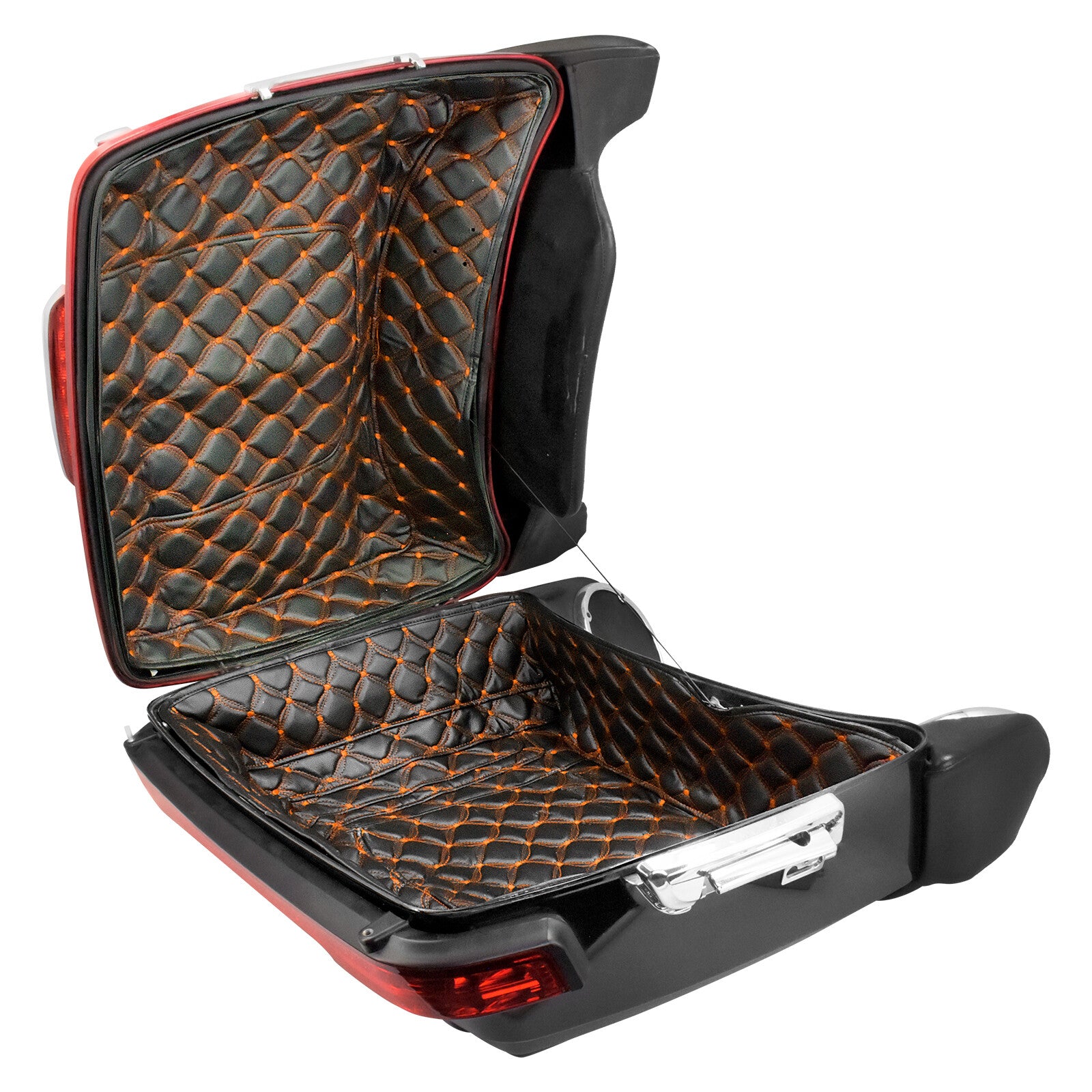 ya 12 5.21 Orange Trunk Insert Carpet Liner for Harley King Tour Pak Road Electra Glide 14+
