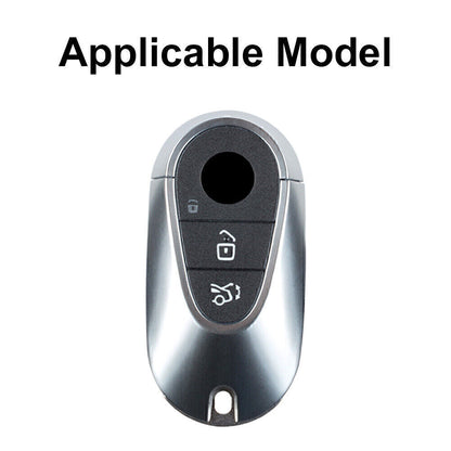 ya 5 8.7 Silver Black Carbon Key Fob Case Cover Fit for for benz S Class S400 S350l S450l 2021