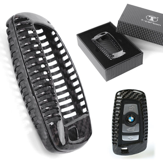 ya 5 6.16 Black Carbon Fiber Remote Key Case Fob Shell Fit for BMW 1 2 3 4 5 6 7 X1 X3 Series