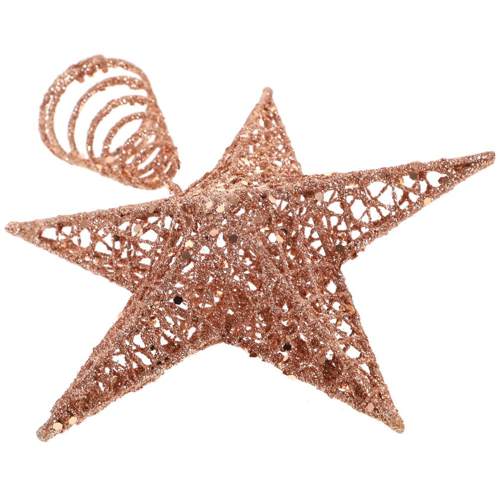 ya 25 20 Cm Rose Gold Tree Decor Retro Topper Tabletop Xmas Star