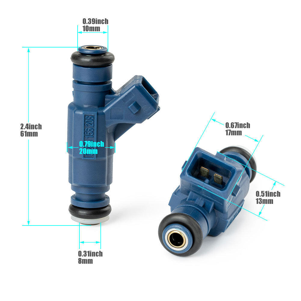 ya 2 6.30 2-pack fuel injectors 0280156208 for Polaris RANGER XP SPORTS for MAN 700/800 EFI RZR