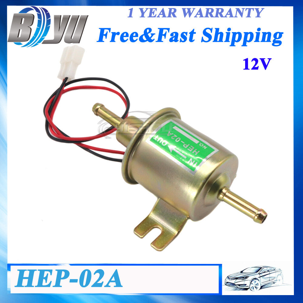 ya 27 7.2 1PC 12V Electric Fuel Pump HEP-02A Universal Inline Low Pressure Gas Diesel NEW