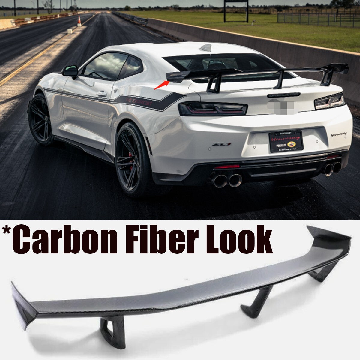 ya 3 6.25.3 Carbon Fiber Rear Wing Trunk Boiler for Chevrolet Camaro 2016 - 2022 ZL1 1LE Style