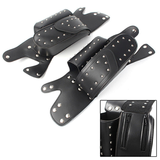 ya 11 6.5 2X Engine Bar Saddlebag Guard Bag Water Bottle Holder for Harley Electra Glides