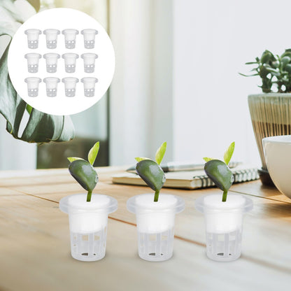 ya 14 100 Pcs Hydroponic Plant Growing Baskets Plastic Cotton Soilless Containers