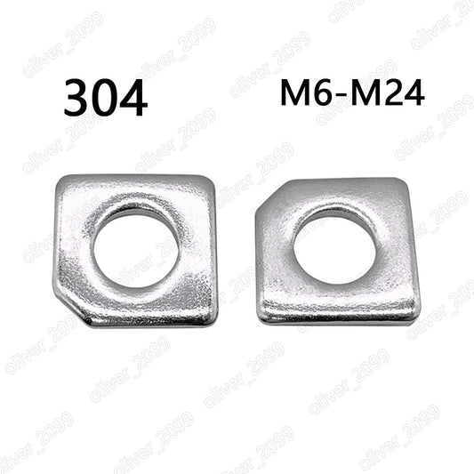 304 Stainless Steel Square Taper Washers For Slot Section M6 M8 M10 M12 M16 M24