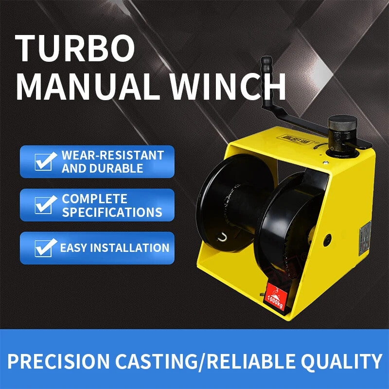 Construction Crane Turbine Hand Winch 250KG Winch Self-Locking Winch for Tractor