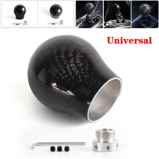 ya 11 6.5 Universal Carbon Fiber Auto Car Truck Gear Stick Shift Knob Shifter Lever Head