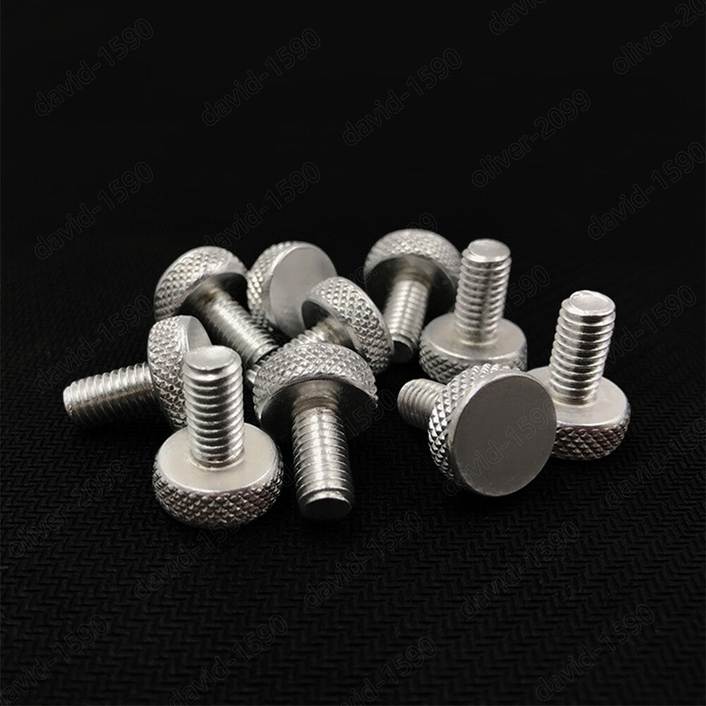 Select M3 M4 M5 M6 Aluminum Alloy 6063 Knurled Thumb Screw Round Large Flat Head
