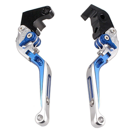 ya 8 5.26 for Yamaha YZF R1 2004-2016 Silver/Blue Motorcycle Foldable Brake Clutch Levers