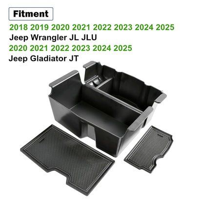 ya 5 8.7 For 2020-2024 for Jeep for Wrangler Gladiator Center Console Organizer Tray Storage Box