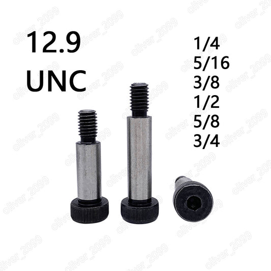 Black 12.9 Steel Hex Socket Cap Head Shoulder Bolts Stripper Screws 1/4 5/16 3/8