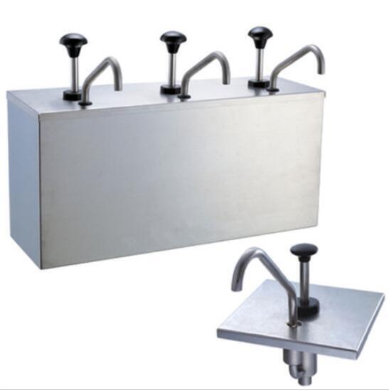 3 Bucket Sauce Dispenser Pump Squeeze Condiment Dispensing Stainless Steel S