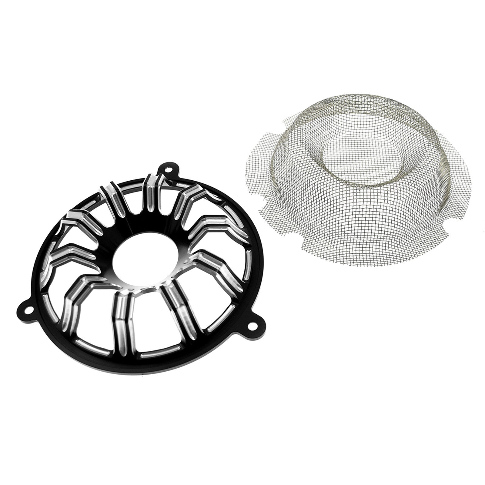 ya 5 8.7 CNC Cut Front Speaker Grill Masks Cover Fit for Harley Touring Glide 2014-2021