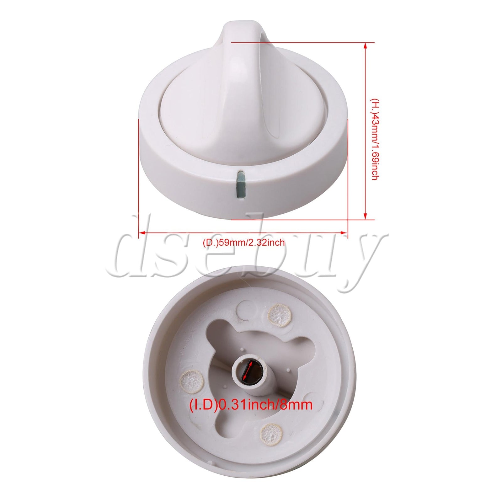 ya 26 4 Pieces 134042600 Timer Knobs Dryer Parts Replacement for Gibson GEF331AS0