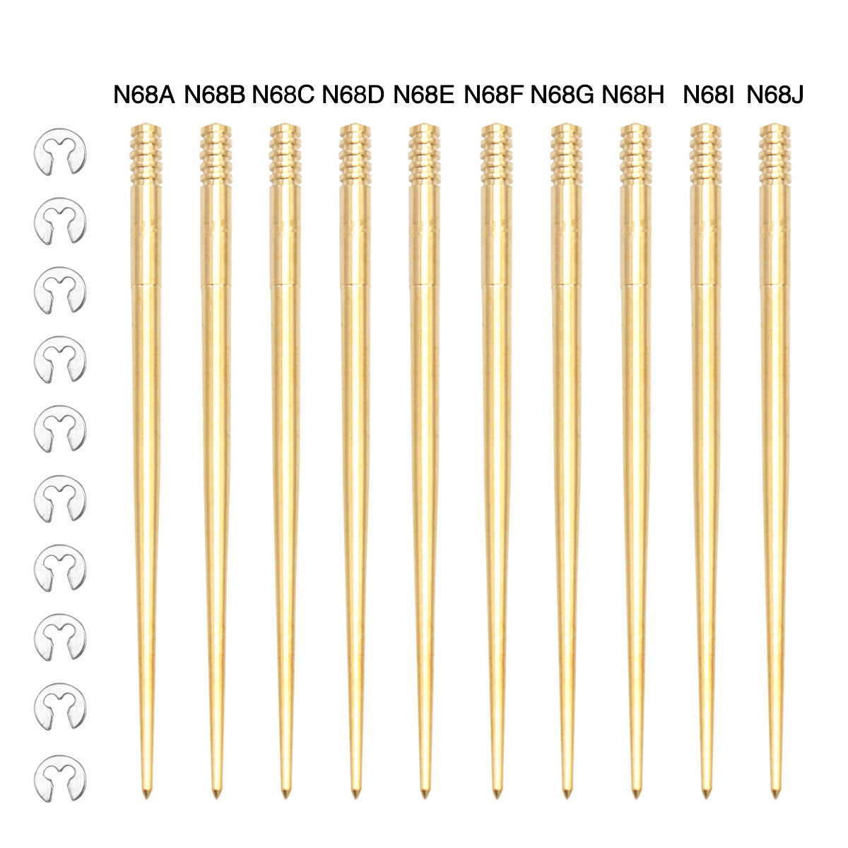 ya 4 6.17 Motorcycle Carburetor Needle Jets 10pcs Carb N427-68-N68 Oil Needle Jet Kit