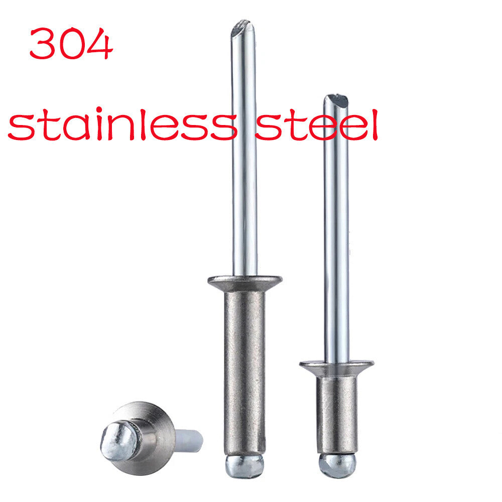 Rivet; Steel Main Body; Steel Rod; Round Head; Open Blind Hole; 2.4mm- 6.4mm