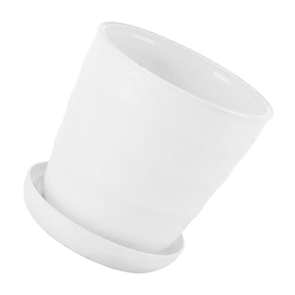 ya 14 XL Flower Pot Flexible Round Modern Planter With Removable Tray For Garden