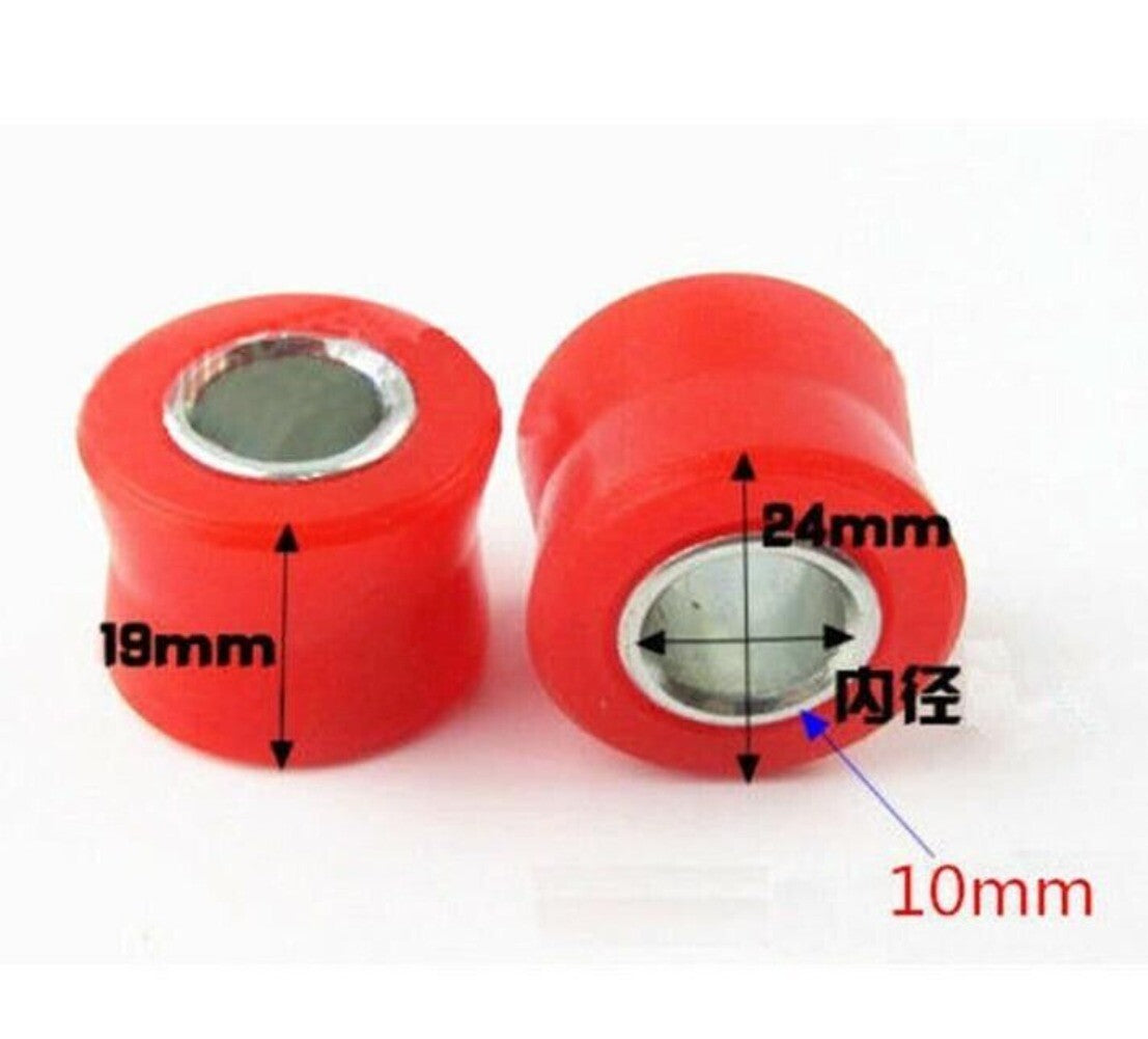 ya 5 8.7 2PCS Motorcycle Rear Shock Absorber Rubber Bush Ring Red Bike Spare Part 10mm