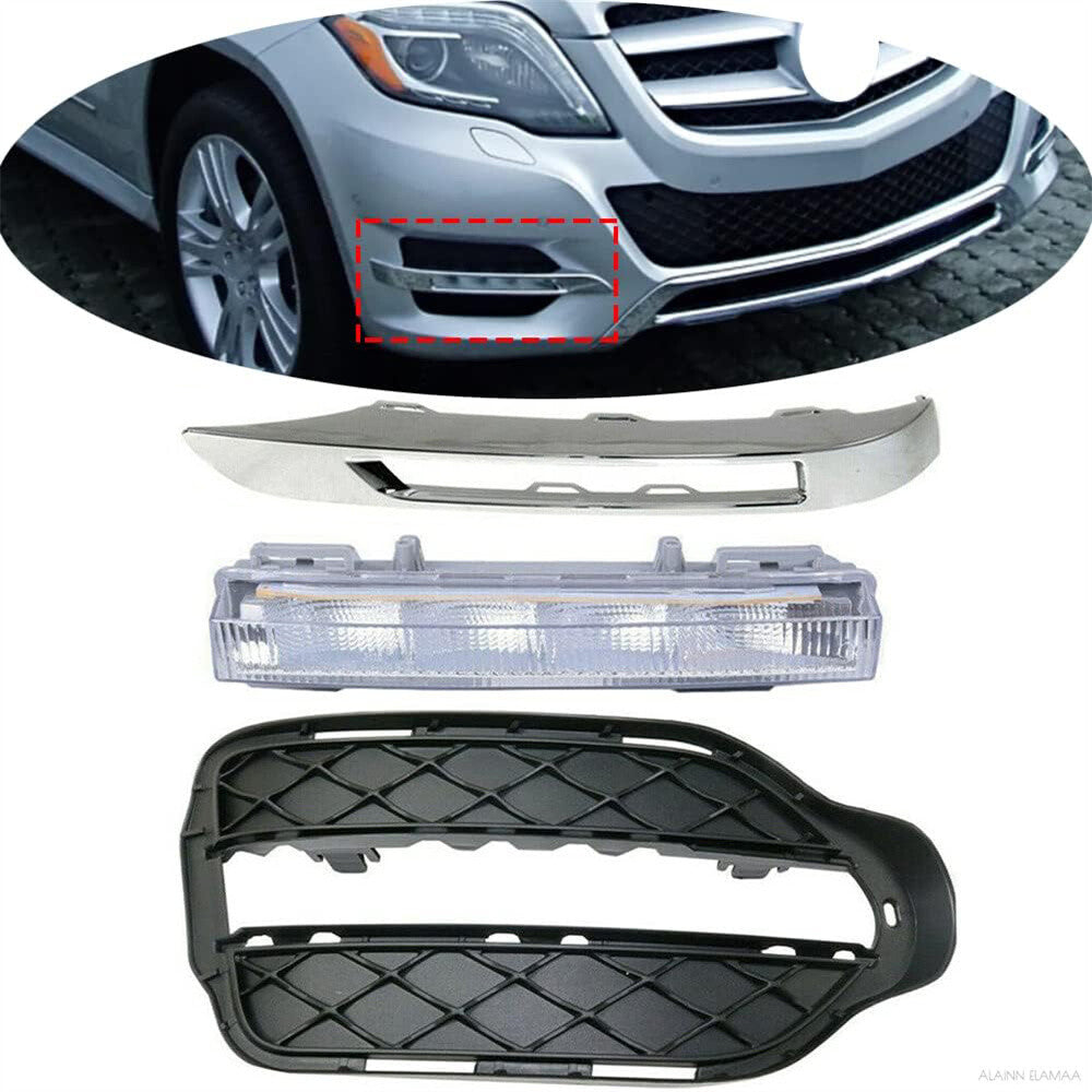 ya 13 5.27.2 3pcs Front Right Fog Driving Light ASSY for Mercedes-Benz X204 GLK350 2013-2015