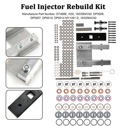 ya 1 8.12 baidi Injector Rebuild Kit for 7.3L Power Stroke 94-03 W/Vice Clamp And Tools Spring