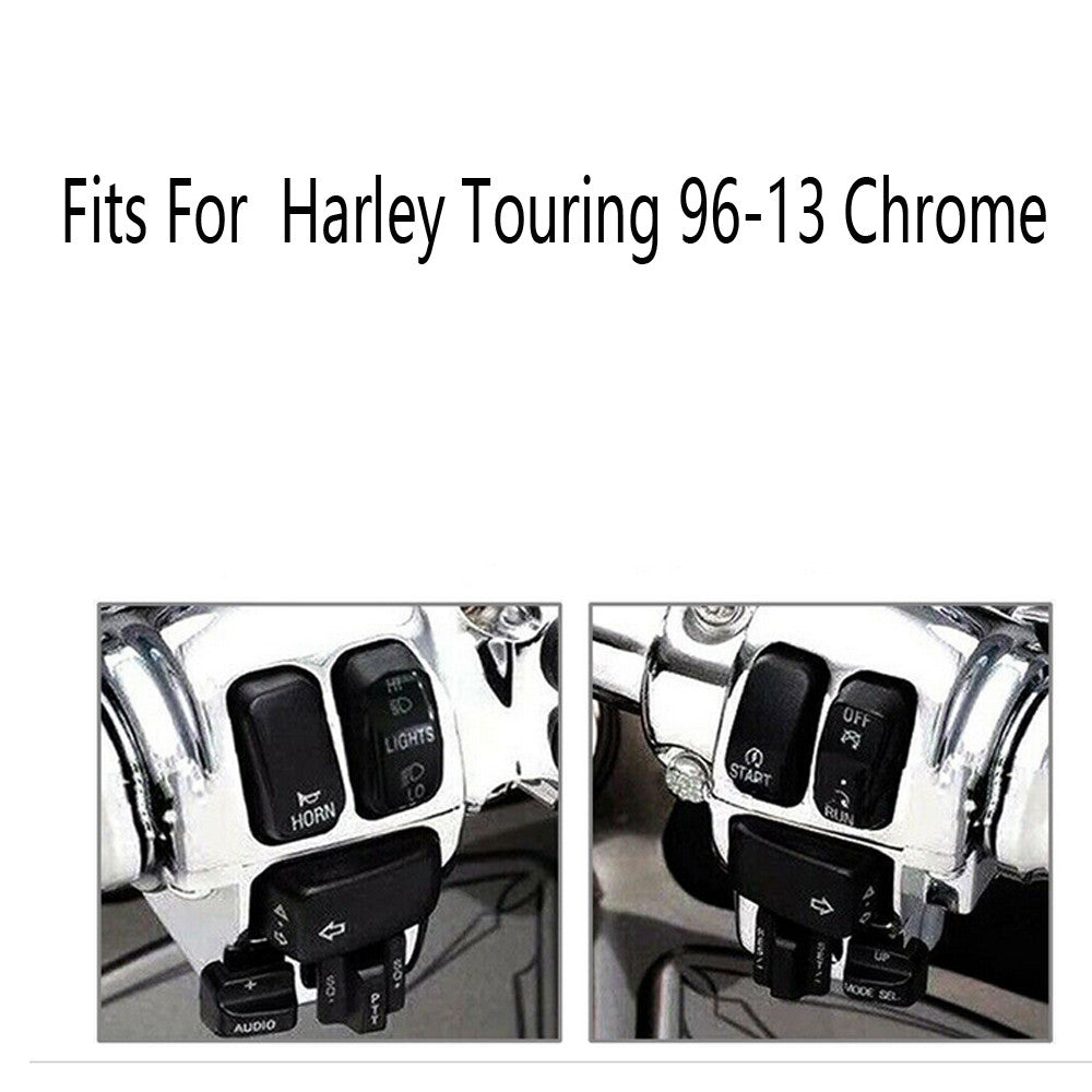 ya 2 6.29 Handlebar switch housing protective cover and 10 button covers suitable for Harley Touring 1996-2013