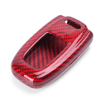 ya 5 8.7 Red Carbon Fiber Remote Key Fob Case Shell Fit for Audi A5 Q5 Q7 R8 S3 S4 S7 S8